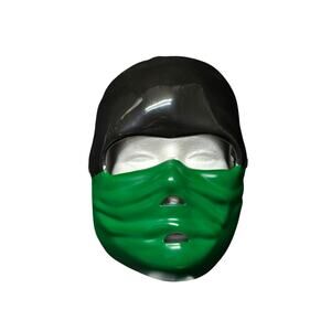 Ninja Plastic Half Mask Green Black Kids Halloween Costume Accessory